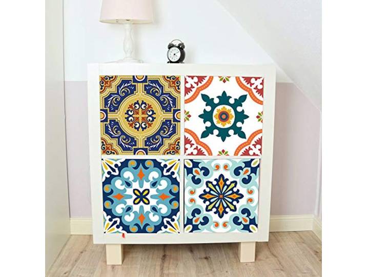 Alwayspon Lot de 4 Autocollants pour meubles IKEA KE Expedit Kallax pour étagère\, bibliothèque\, commode\, autocollants pour décoration de mobilier\, autocollants à décoller et recoller soi-même\,33x33cm