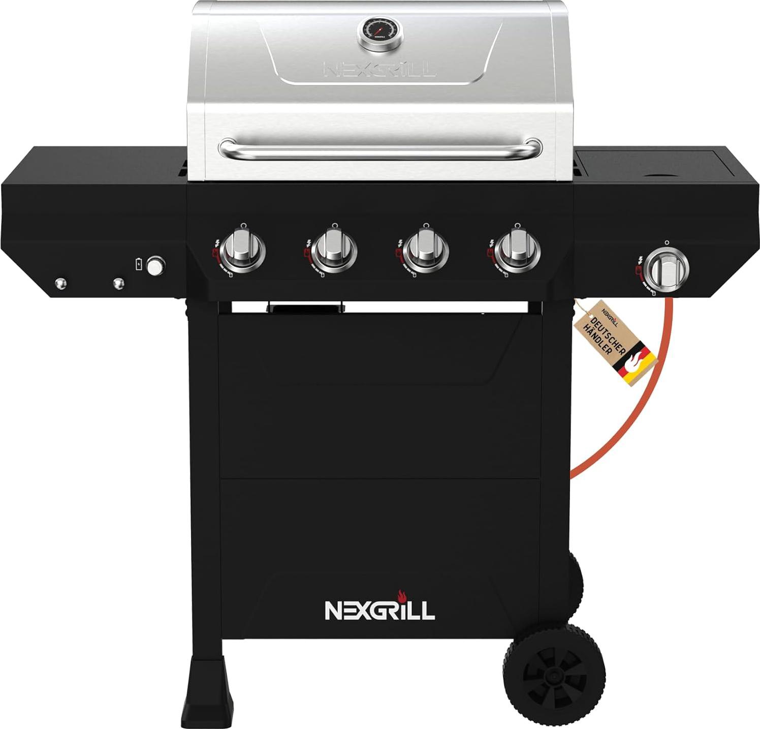 Nexgrill Gasgrill "Classic" mit Seitenkochfeld silber / schwarz 4+1 Brenner