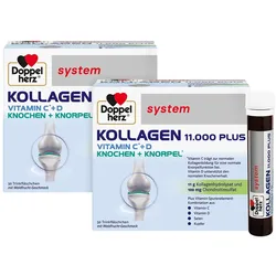 Doppelherz® system Kollagen 11.000 Plus Knochen + Knorpel Doppelpack 60X25 ml