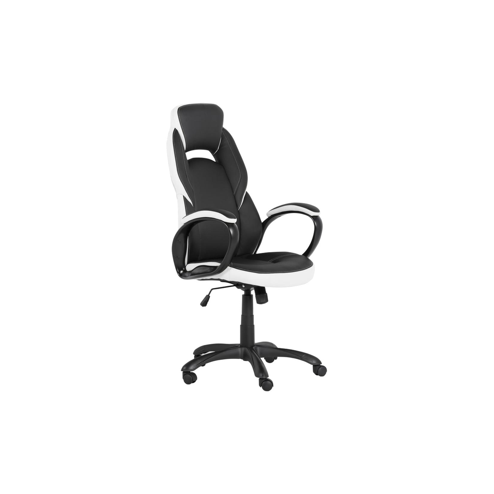 Carmen 7511 Gaming-Stuhl mit Kunstleder – Schwarz/Weiß
