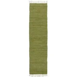 IB Laursen Stilvoller Bodenläufer aus Baumwolle, 250x60 cm, grün