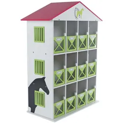 Van Manen Veenendaal Kids Globe Pferde-Aufbewahrungsbox mit 12 Boxen
