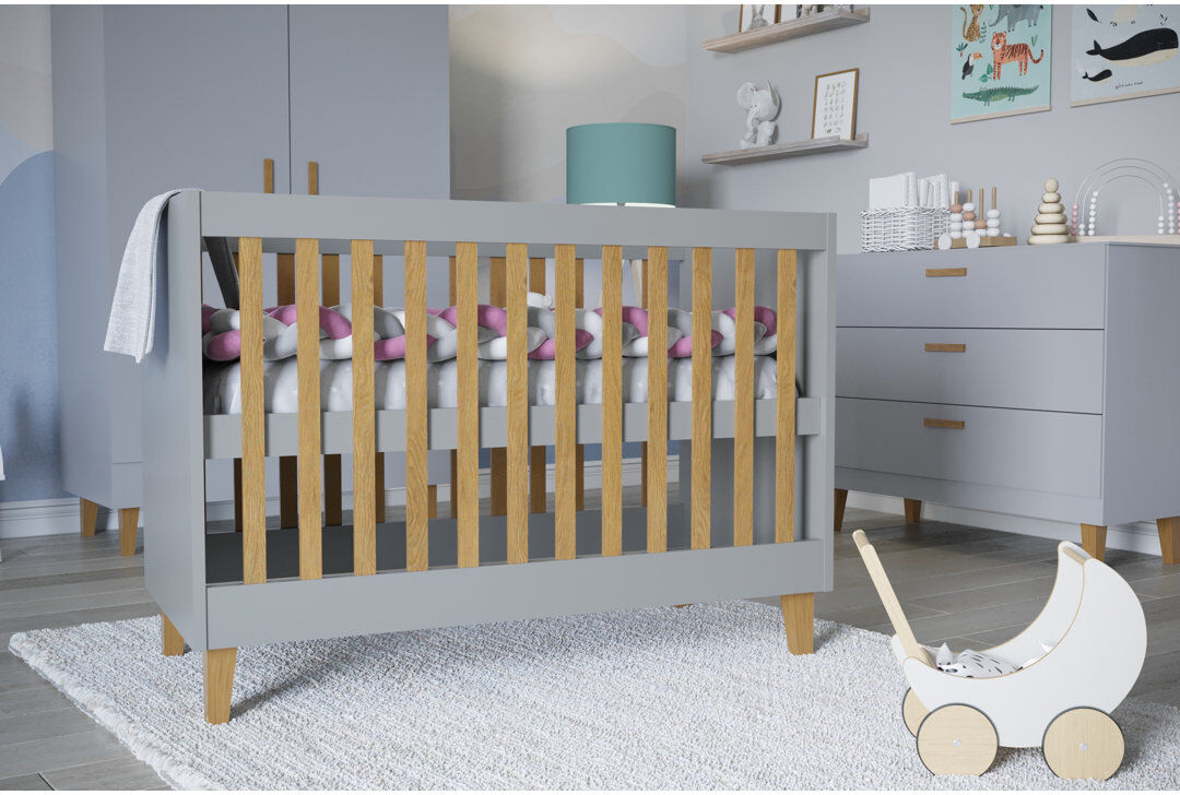 Zipcode Design Dekalb Solid Wood Standard Cot Grey Standard