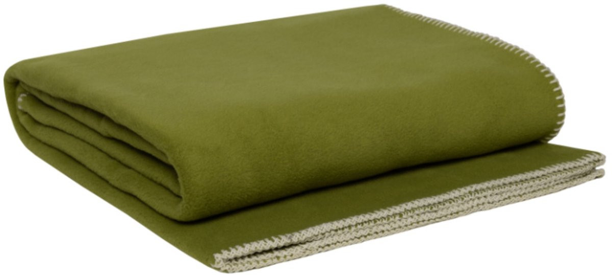 WOOOL Plaid Fleece LUX Parsley 145 x 200 cm
