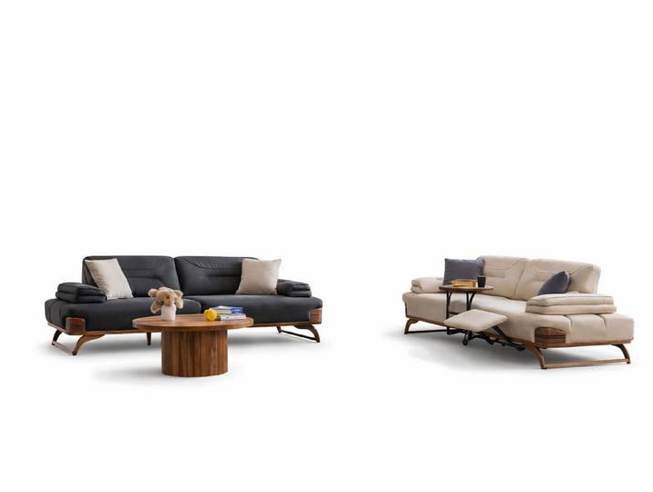 JVmoebel Polstergarnitur Wohnzimmer Set Modern Mehrfarbig Designer-Couch Komfortabel Stoff, (3-tlg)