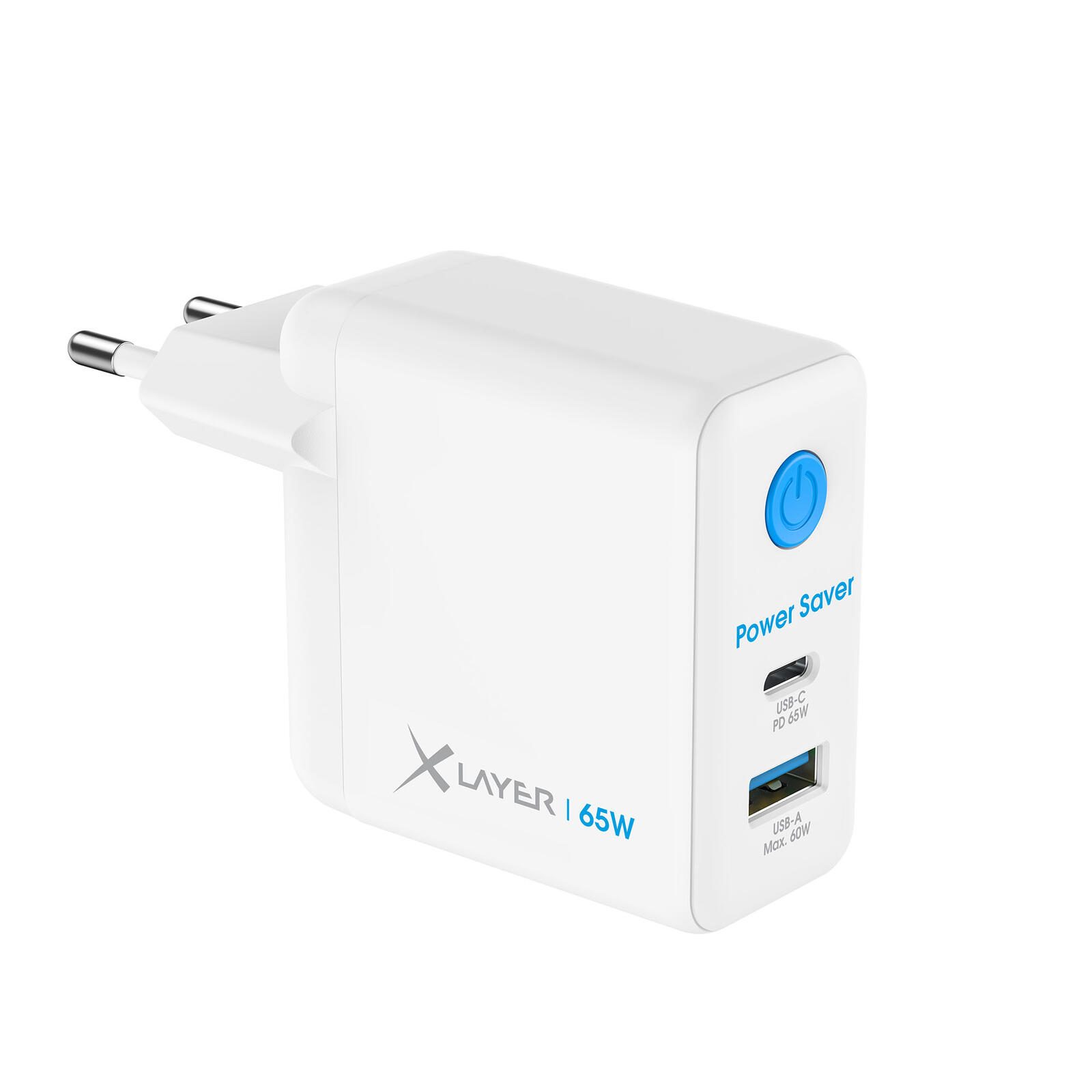 XLAYER 65W USB-A, USB-C Ladegerät, weiß 219703