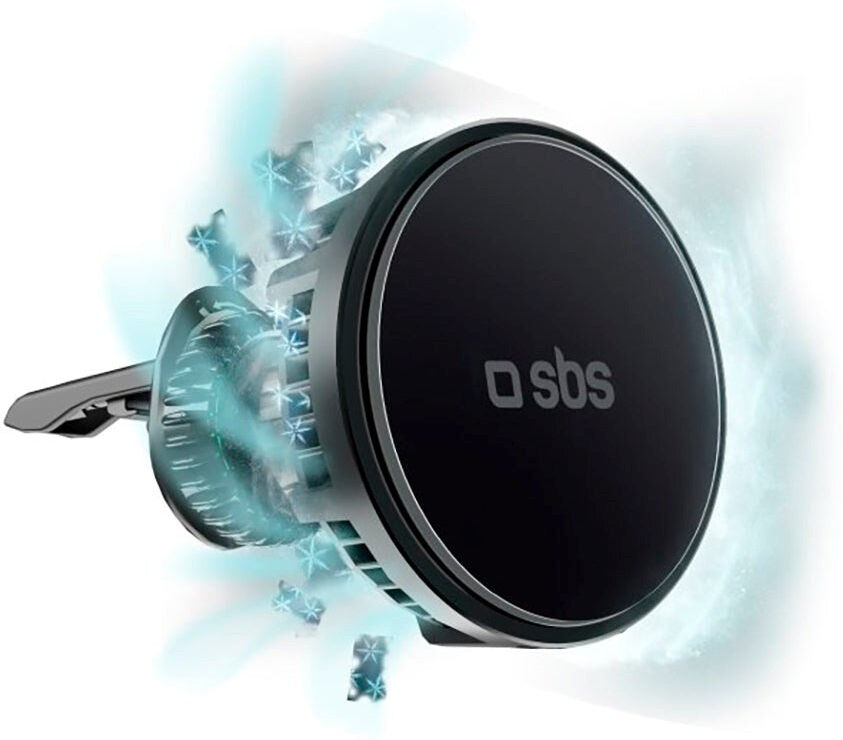 SBS FrozenCharge Magnetisk Mobilholder til Bil m. Trådløs Opladning 15W - Sort