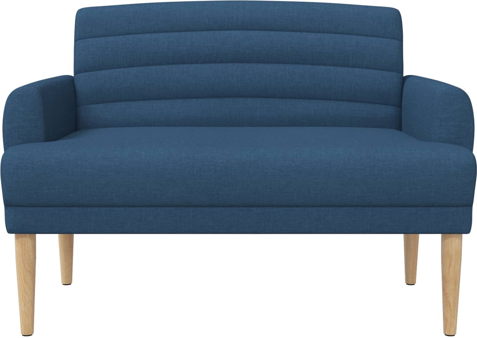 vidaXL Canapé love seat avec capitonnage en boutons Bleu Tissu