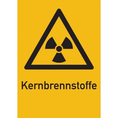 König Werbeanlagen Warnschild, Kernbrennstoffe (WS 130) - 148x210 mm Folie selbstklebend