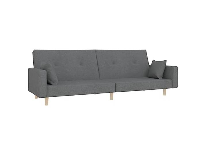Todiikf Schlafsofa 2-Sitzer mit 2 Kissen Klappsofa Hellgrau Stoff Flexible Couch mit verstellbarer Rückenlehne und Kissen für Wohnzimmer, Gästezimmer sowie kleine Räume.