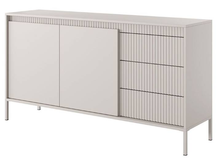 Feldmann-Wohnen Kombikommode Senso (Senso, 1 St., Sideboard, Farbe beige), 154x40x82cm Farbe beige Grifflos
