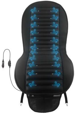 Car Seat Cooling Pad - 12V Universal Electric Cooler Seat Cushion with 6 Adjustable-Speed Fans - Car Accessories by Stalwart