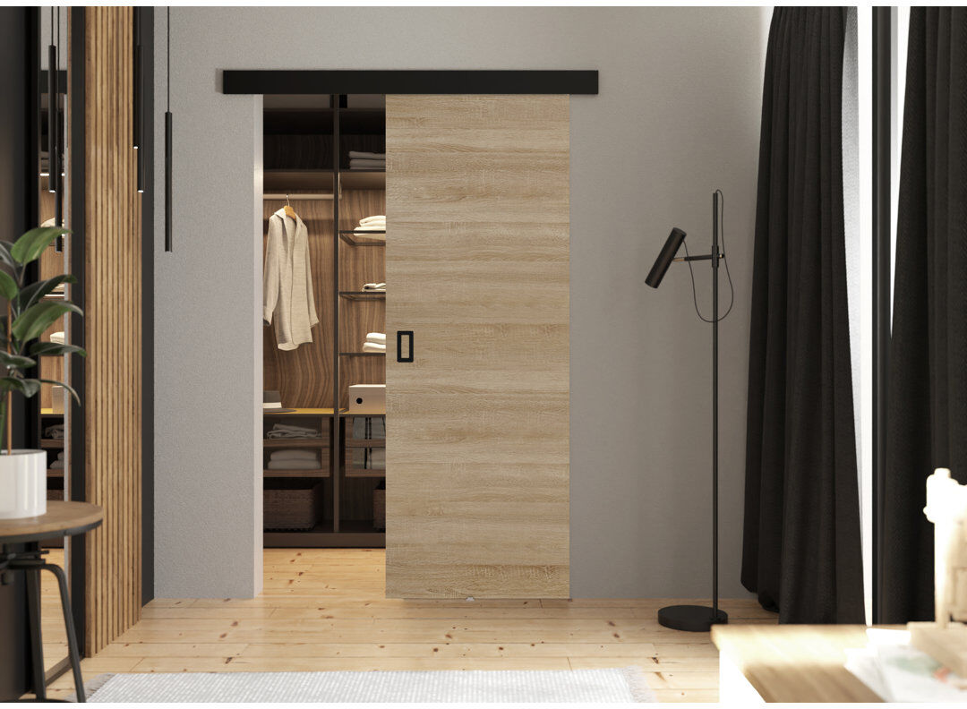 Brayden Studio Door Werdi 1 Sonoma Oak 76 cm x 205cm