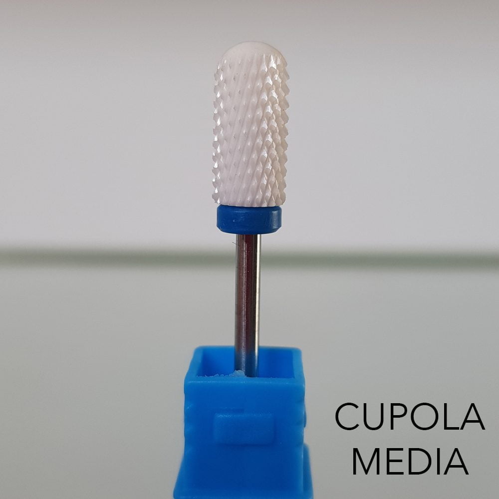 Punta in Ceramica Cupola Media per Fresa Manicure e Ricostruzione Unghie