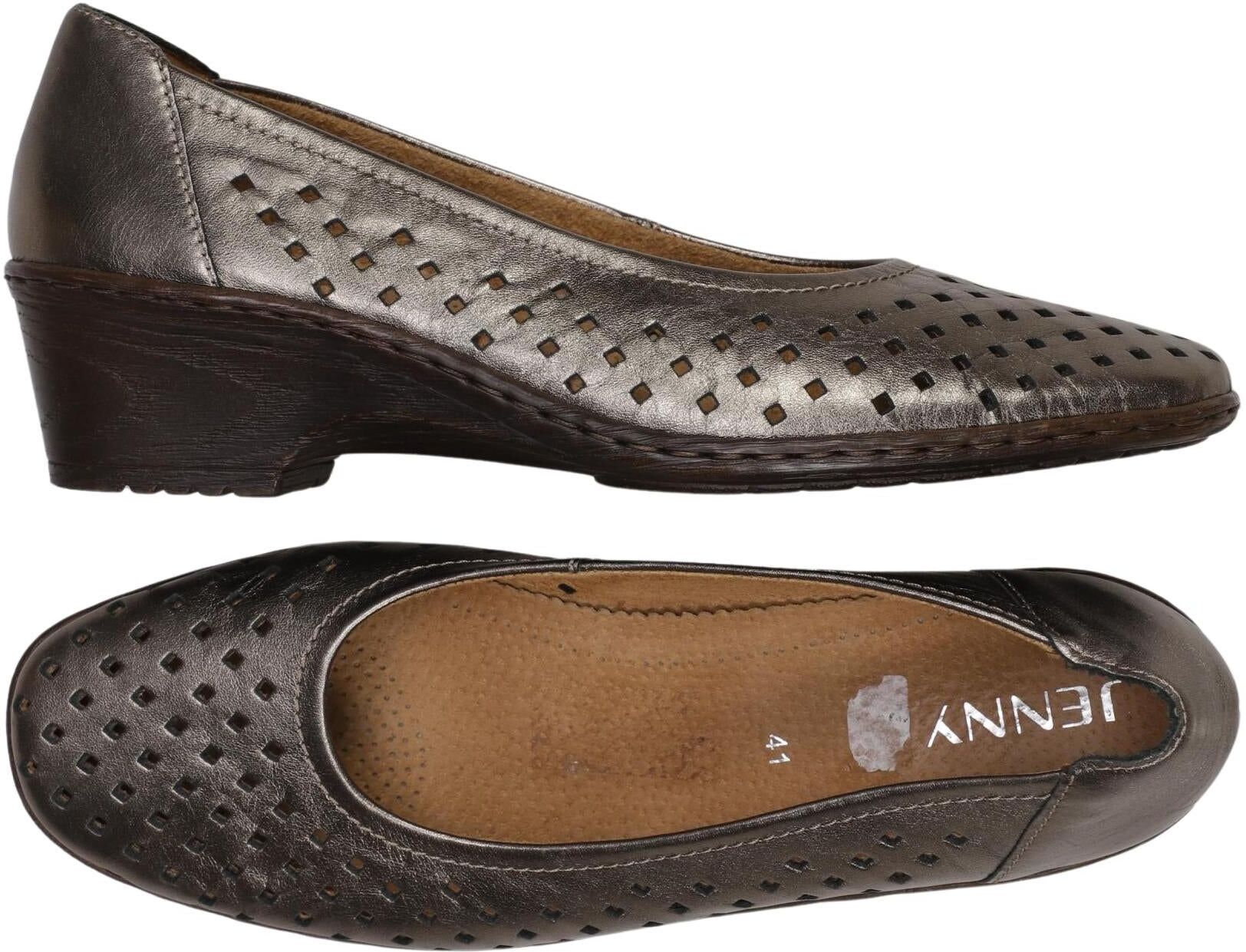 Jenny Packham Damen Pumps, Silber, Gr. EU 41, Leder - Second Hand