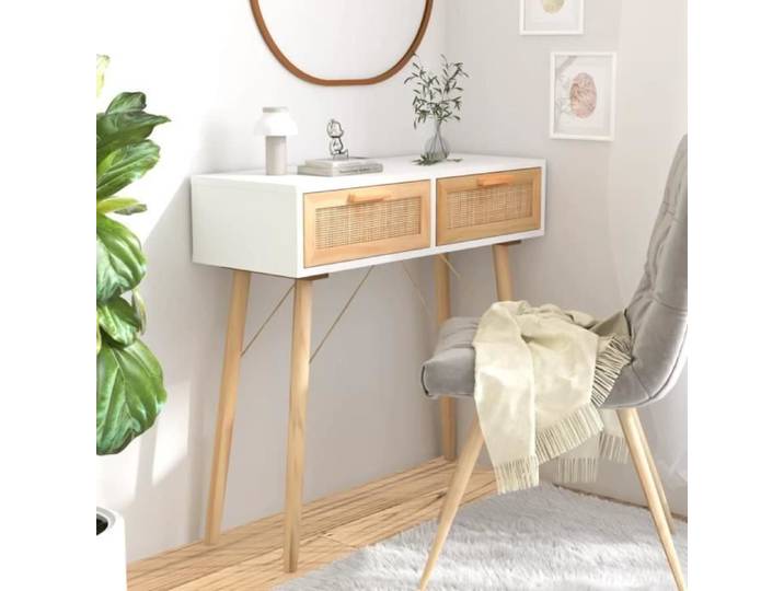 Table console - MOTHINESSTO - Idyllique - blanc - bois d'ingénierie - 80 x 30 x 75 cm