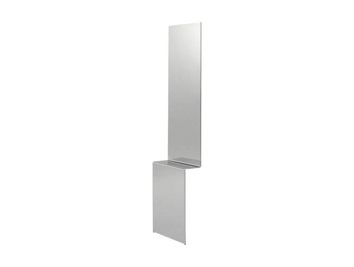 Muuto Miroir mural Pleat Acier poli, 227x57 cm