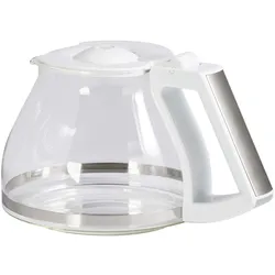 Melitta 209927 Glaskanne für 1011-05,1011-07 Look Deluxe weiss/edelstahl, Zubehör Kaffeemaschinen, Schwarz, Silber, Weiss