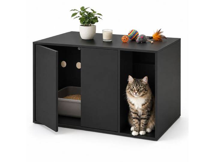 Relaxdays Katzenschrank für Katzenklo