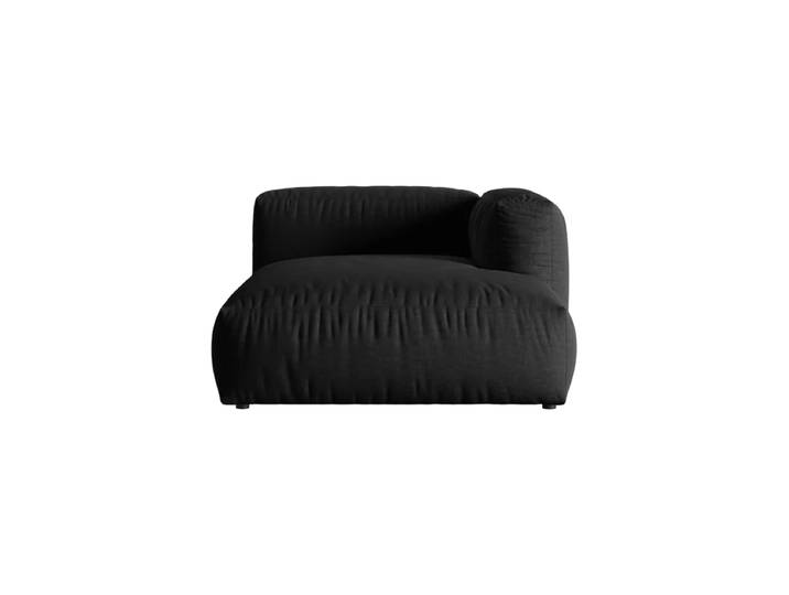 Modulares Design Chaiselongue „Martina“ Strukturstoff Schwarz Micadoni