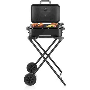 Severin Elektrogrill BBQ PG 8598, 2300 Watt, Stand- & Tischgrill mit Deckel, Grillfläche 45 x 30 cm