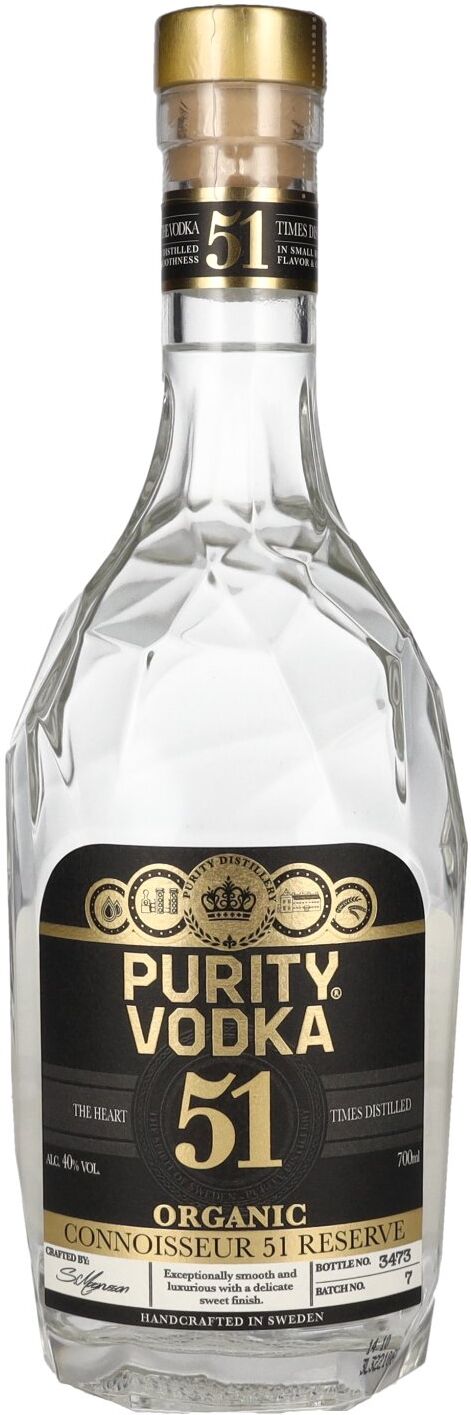 Purity Vodka & Gin Purity CONNOISSEUR 51 RESERVE Organic Vodka 40% Vol. 0,7l
