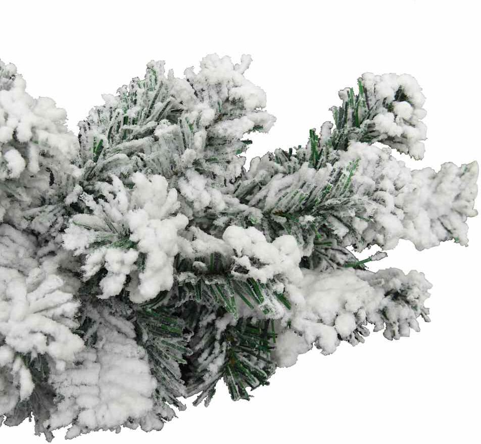 vidaXL Guirnalda de Navidad con nieve flocada verde 10 m PVC Verde