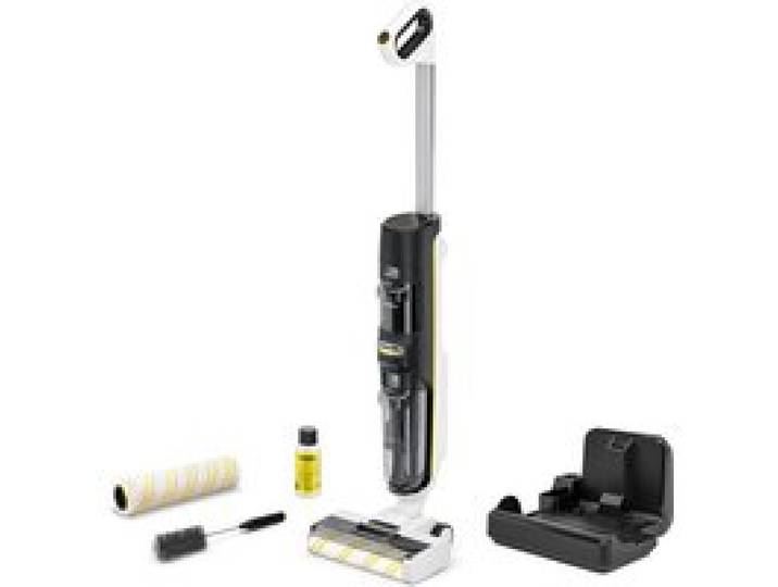 Aspirateur laveur sans fil Karcher FCV4 DRY EXTRA - eau/poussières - 200 m² - aspire lave et sèche - autonettoyage 70° - 2 rouleaux