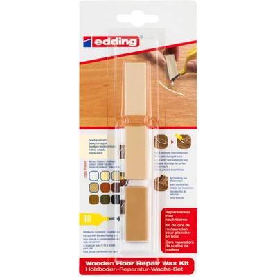 Edding 8902 4-8902-1-4611 Holzboden Reparaturwachsset Buche, Ahorn