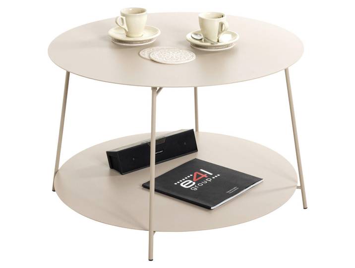 Beistelltisch, Kaschmir, Metall, rund, Rundrohr, 40 cm, Wohnzimmer, Wohnzimmertische, Beistelltische, Beistelltische Metall