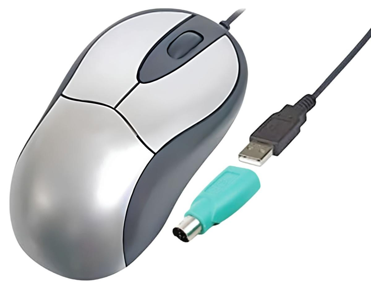 Digitus DA-20116 Optische USB/PS/2 Combinatiemuis met Ergonomisch Ontwerp