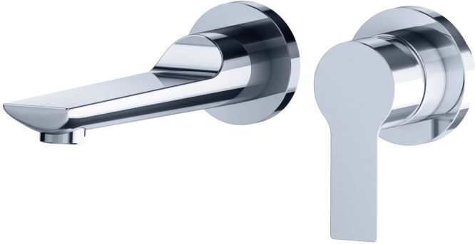 Jörger Exal Wand-Waschtischarmatur 63220360000 chrom, Ausladung 190mm , Fertigmontageset
