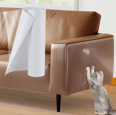 Inspire Curations ClearShield Anti Scratch Cat Furniture Protector For Leather Sofas transparent 20cmx3m