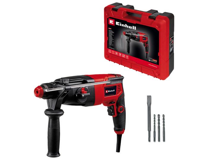 Bohrhammer EINHELL TC-RH 620 4F Kit , rot (rot, schwarz), B:88mm H:220mm L:346mm, Bohrmaschinen, Bohrhammer, inkl. Koffer für universelle Aufbewahrung von Werkzeug und Zubehör