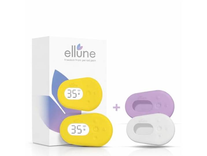 Paingone Ellune- Verlicht pijnlijke menstruatie en endometriosegerelateerde pijn- Krachtige, duurzame batterij- Intuïtief scherm- Aanbevolen door medische experts- Zonnig geel