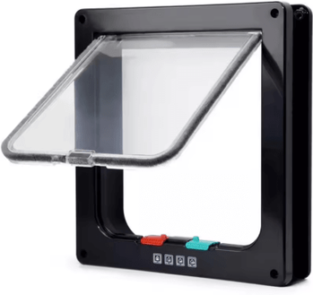 Inspire Picks 4 Way Locking Weatherproof Cat Door Secure Pet Access Door For Interior & Exterior Us black xl