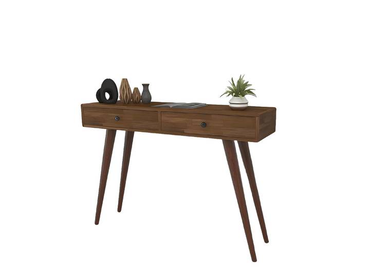 Xlmoebel Konsolentisch Brauner Holz Konsolentisch mit elegantem Design (Konsolentisch), Hergestellt in Europa