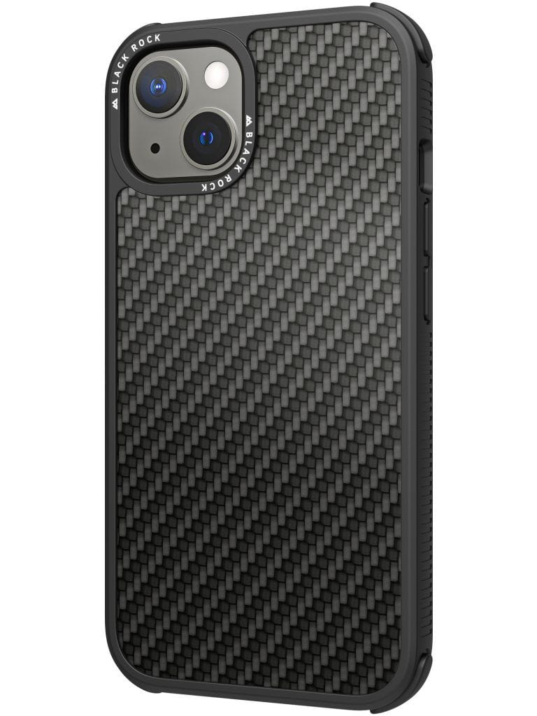 Hama 217018 Robust Real Carbon Cover für Apple iPhone 13 (Schwarz) 00217018