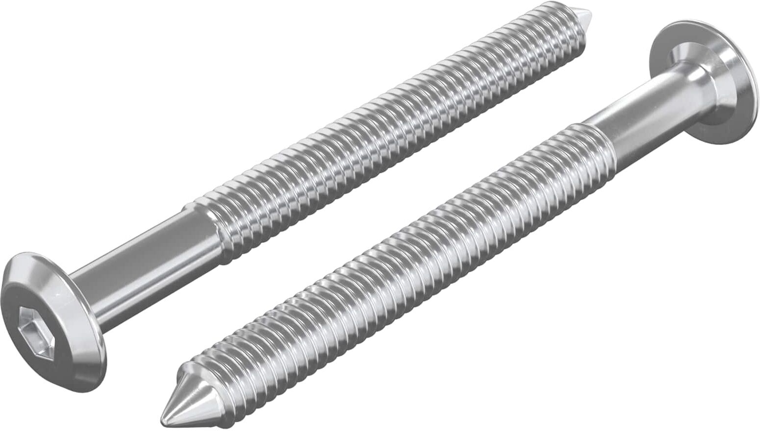 vidaXL Vis pour meubles 2 pièces Argenté M6 x 60 mm Acier