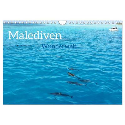 MALEDIVEN Wunderwelt (Wandkalender 2027 DIN A4 quer), CALVENDO Monatskalender