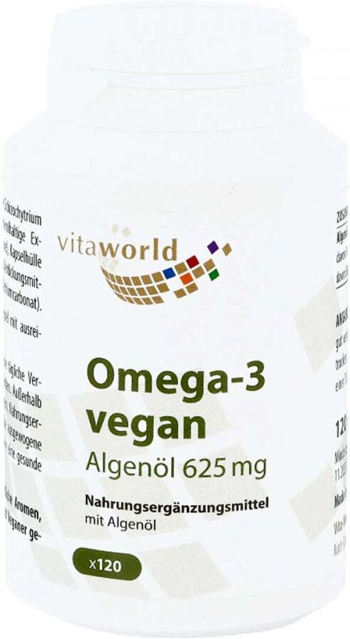 Omega-3 vegan Algenöl 625 mg Kapseln 120stk