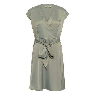 Midikleid CREAM "Damen Kleid CRNorie", Damen, Gr. 36, N-Gr, grün (deep lichen grün), Obermaterial: 98% Polyester PES. 2% Elasthan EL., Kleider Midikleid