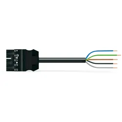 Wago 771-9995/206-601 konfektionierte Anschlussleitung,Eca,Stecker/offenes Ende,schwarz 7719995206601
