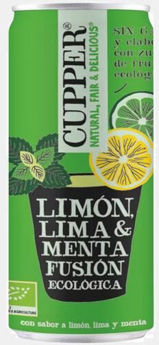 CUPPER BEBIDA LIMAO LIMA E MENTA BIO 250ml