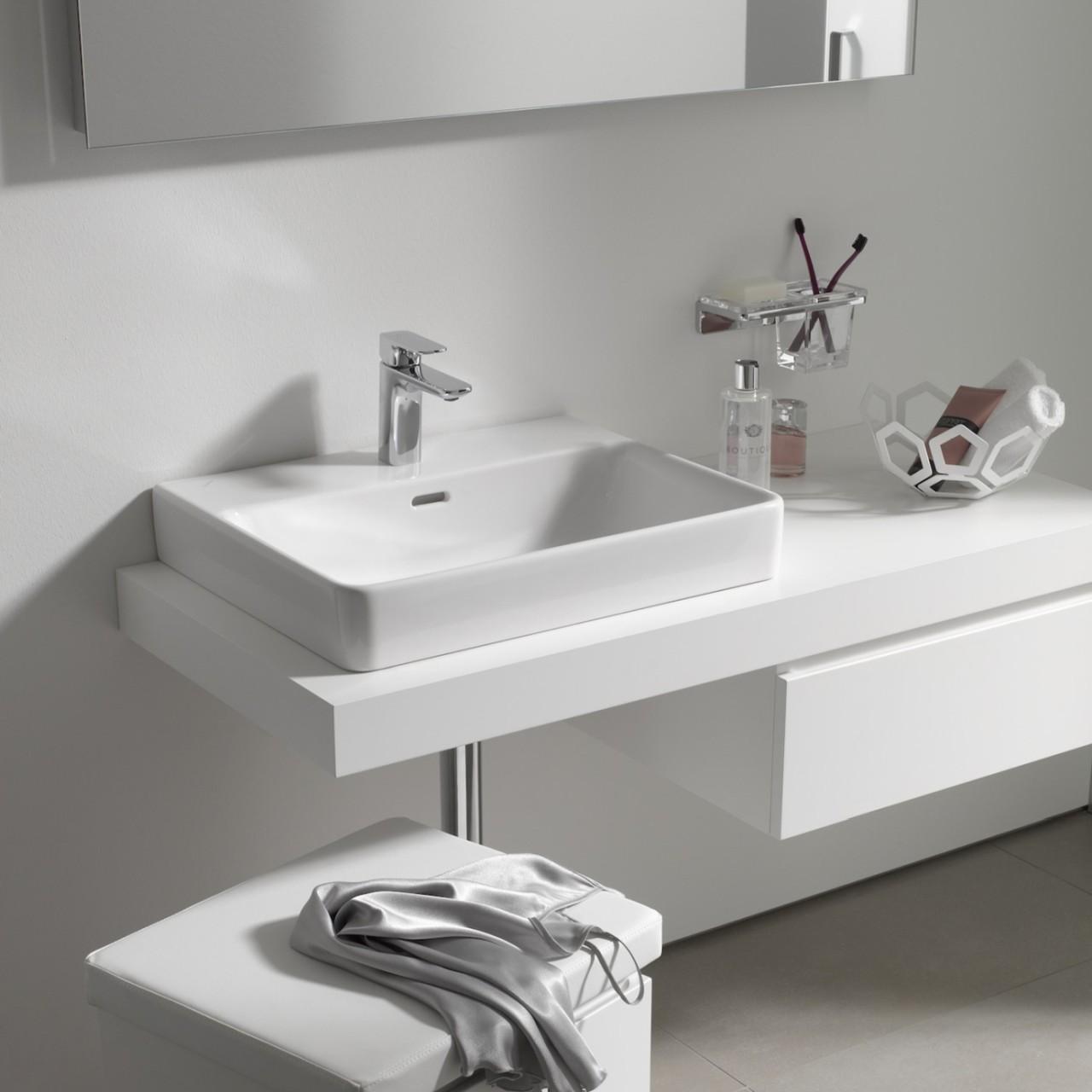 LAUFEN Aufsatzwaschtisch LAUFEN Pro S 600x465, weiß,Unterseite geschliffen, 81696.3, 8169630001041 H8169630001041