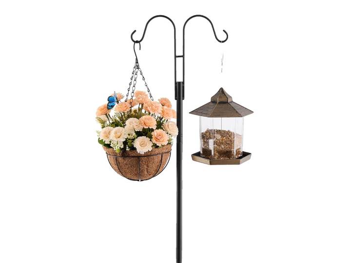 VEVOR Crochets de berger pack de 8\, Crochets de berger 195 cm\, Crochets de jardin double tige de lanterne\, Crochets de jardin de 1\,9 cm d'épaisseur pour suspendre des mangeoires pour colibris\, des paniers de plantes\, des lanternes solaires\, des carillons éoliens