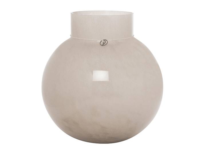 ERNST Vase en verre Ernst rond et beige H25 cm Ø24 cm