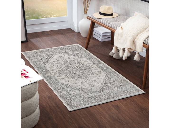 Teppich LIVABLISS MENDOZA , grau, B:80cm H:8mm L:150cm, Teppiche, Teppich