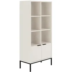 BÜCHERREGAL Seattle Weiß und Schwarz