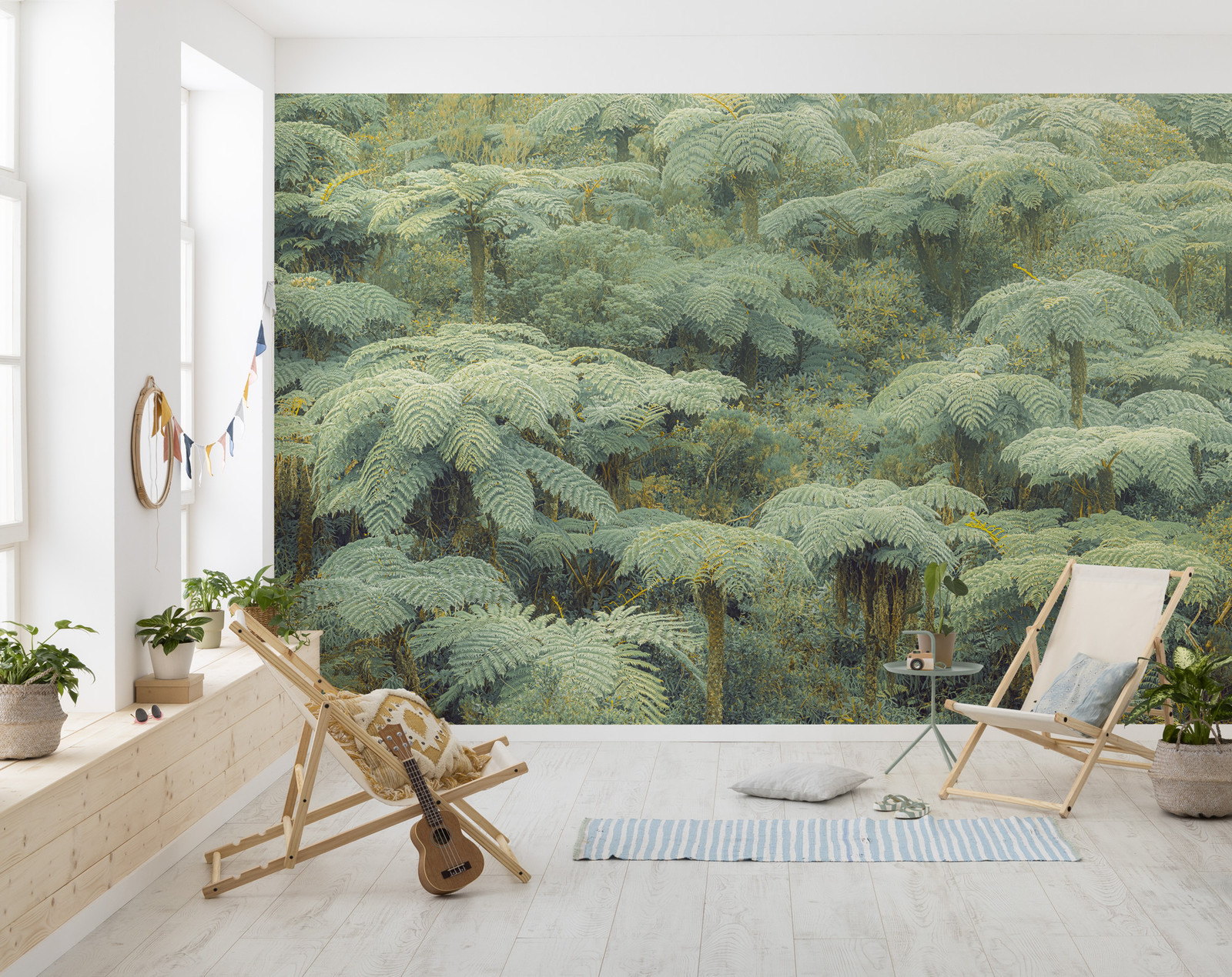 home24 Fotobehang Jungle Lands Groen B: 400 cm, H: 250 cm
